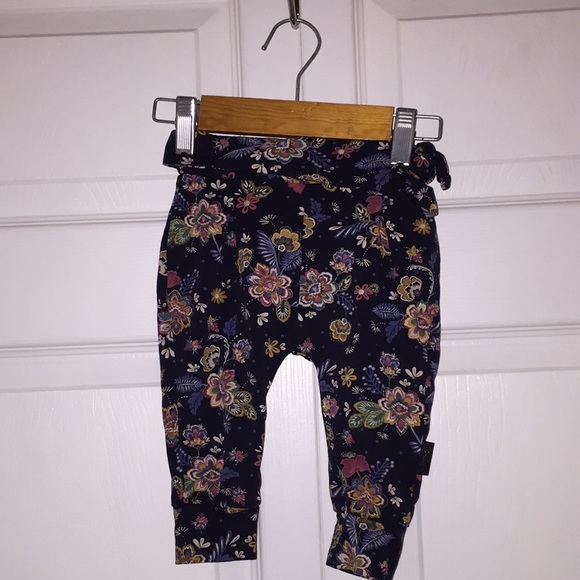 Nano Infant Girls Jersey Pants Size 6 Months Floral - Picture 1 of 10